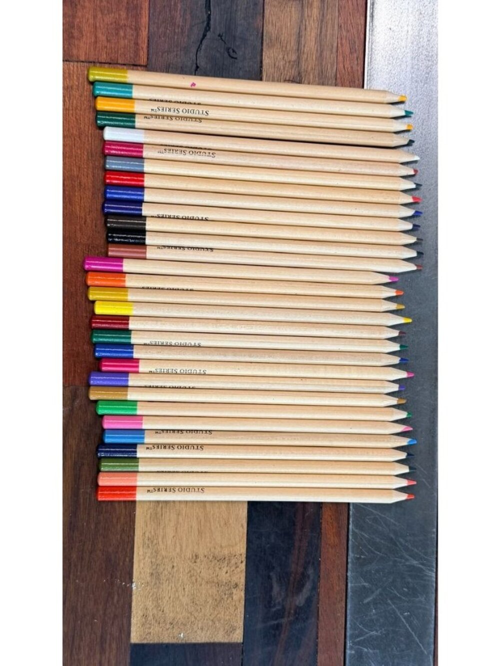 Lot of 30 colored pencils by Studio Series, colorful, artist,